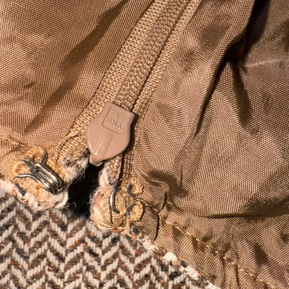 LOFT (Ann Taylor) Brown Herringbone A-Line Skirt - Picture 4 of 8